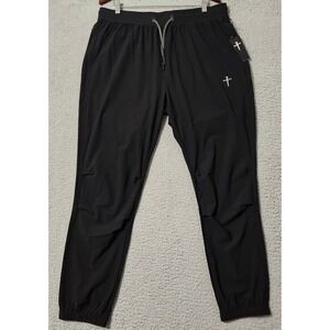 Three Nails Men's Size 2XL XXL Black Joggers Pockets Drawstring Nylon NWT